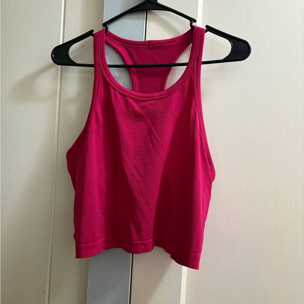 lululemon athletica Hot Pink Racerback Crop Tank